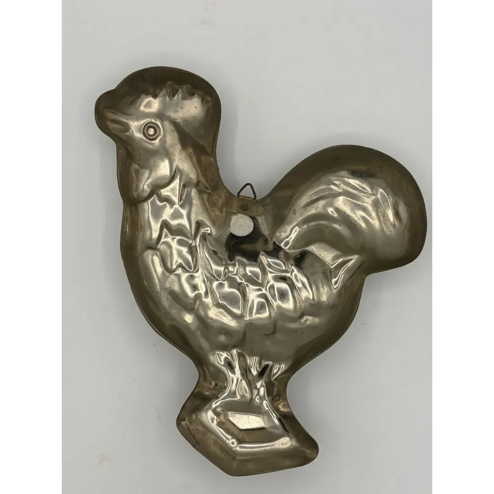 Vintage Copper Rooster Mold Wall Decor 1970s Country Farmhouse Cottagecore